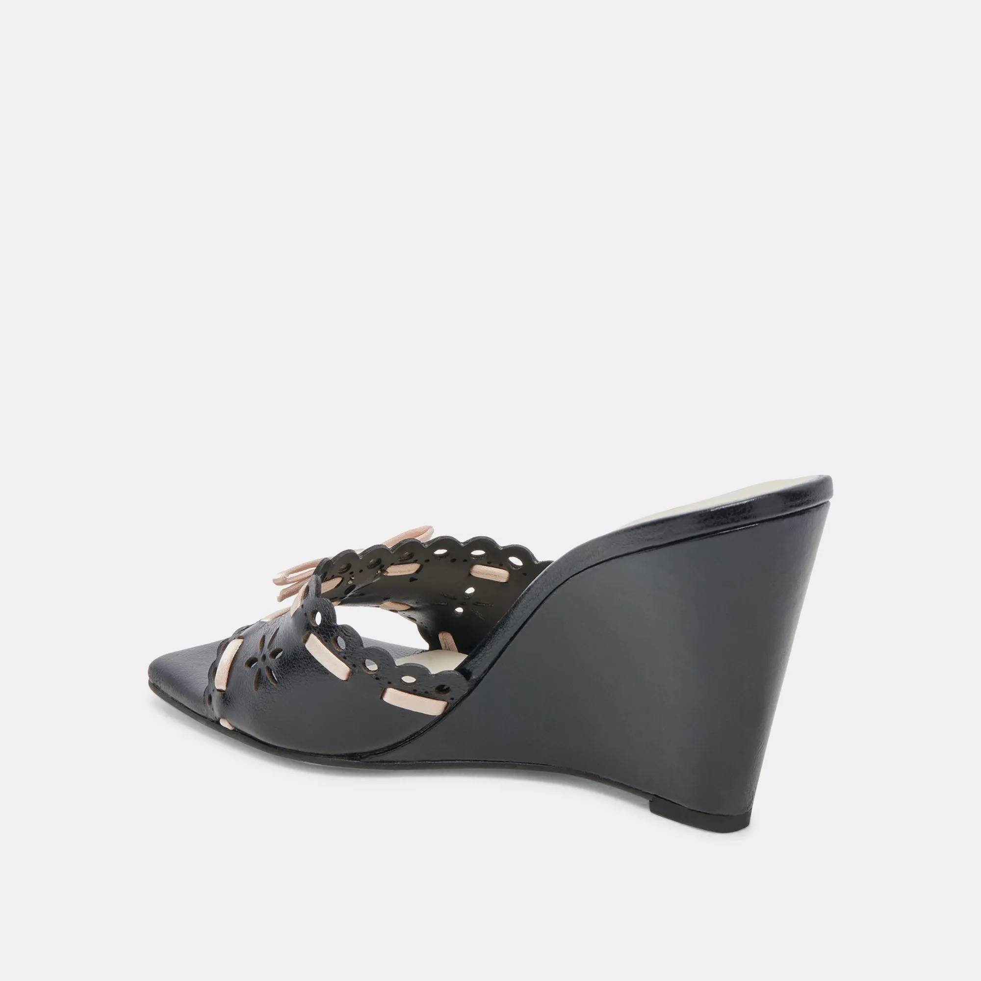 MADALE WEDGES MIDNIGHT PATENT LEATHER