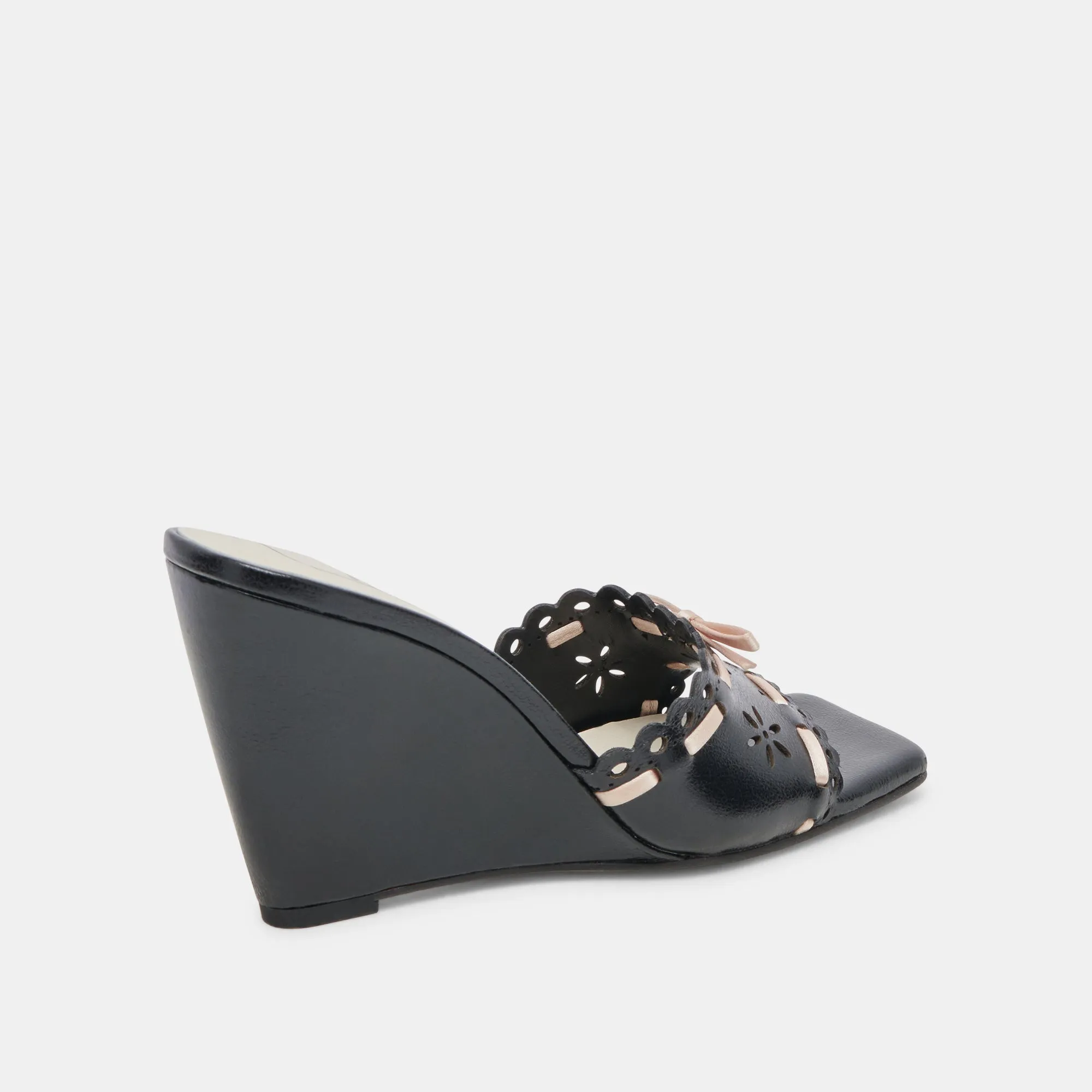 MADALE WEDGES MIDNIGHT PATENT LEATHER