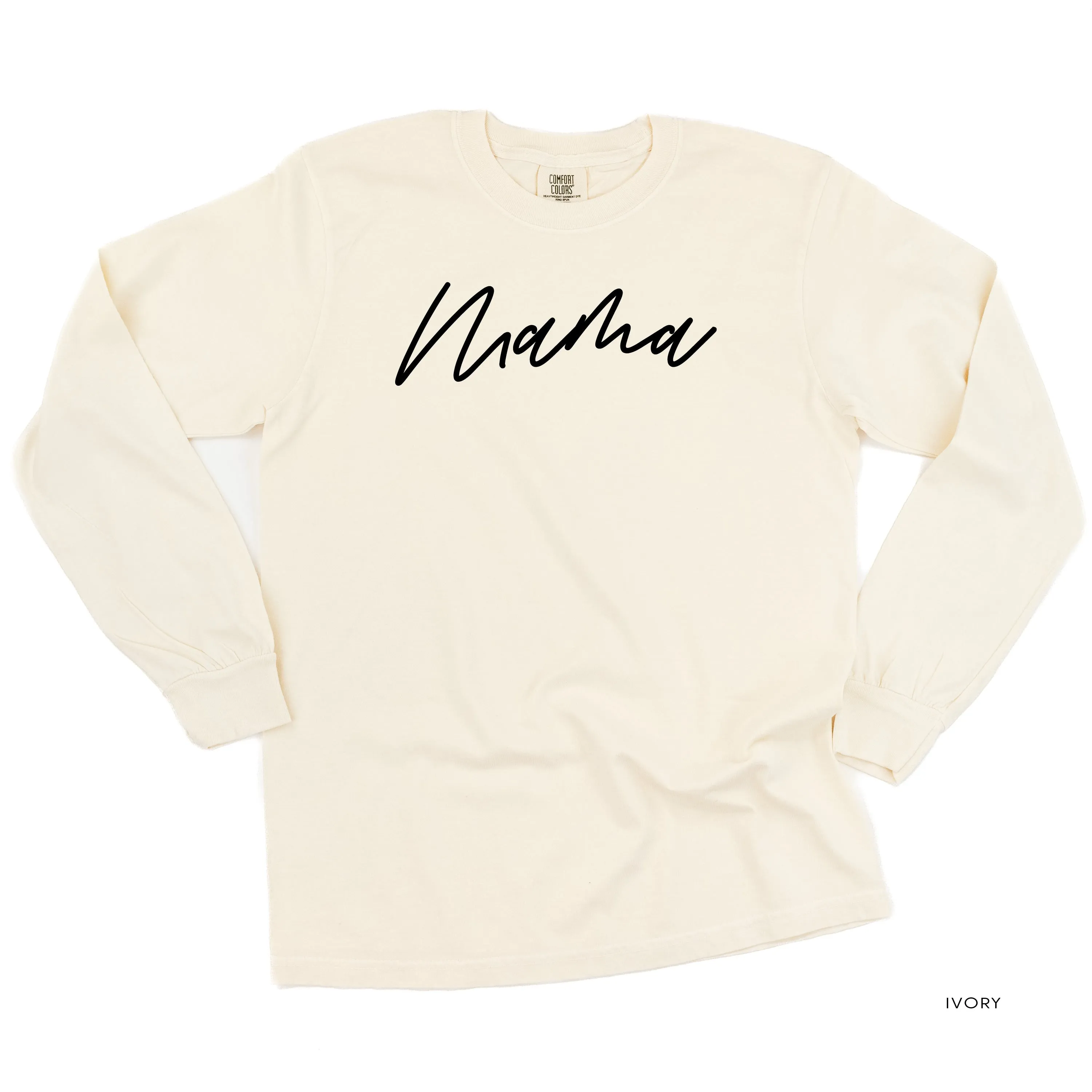 Mama (Cursive) - Basics Collection - LONG SLEEVE Comfort Colors Tee