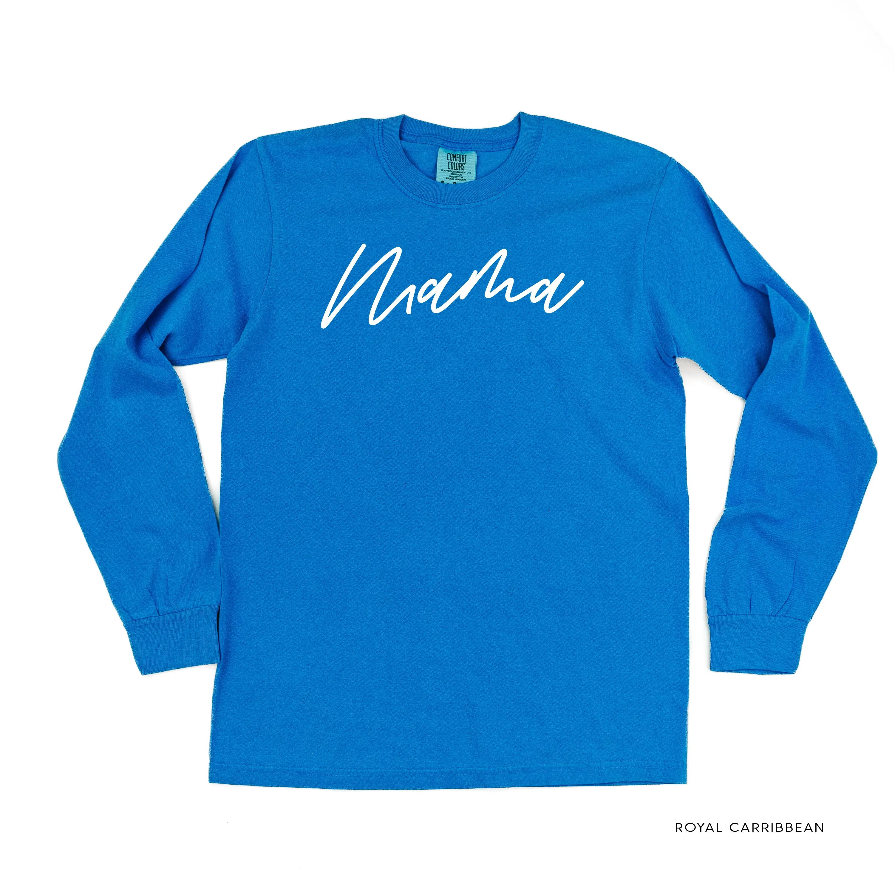 Mama (Cursive) - Basics Collection - LONG SLEEVE Comfort Colors Tee