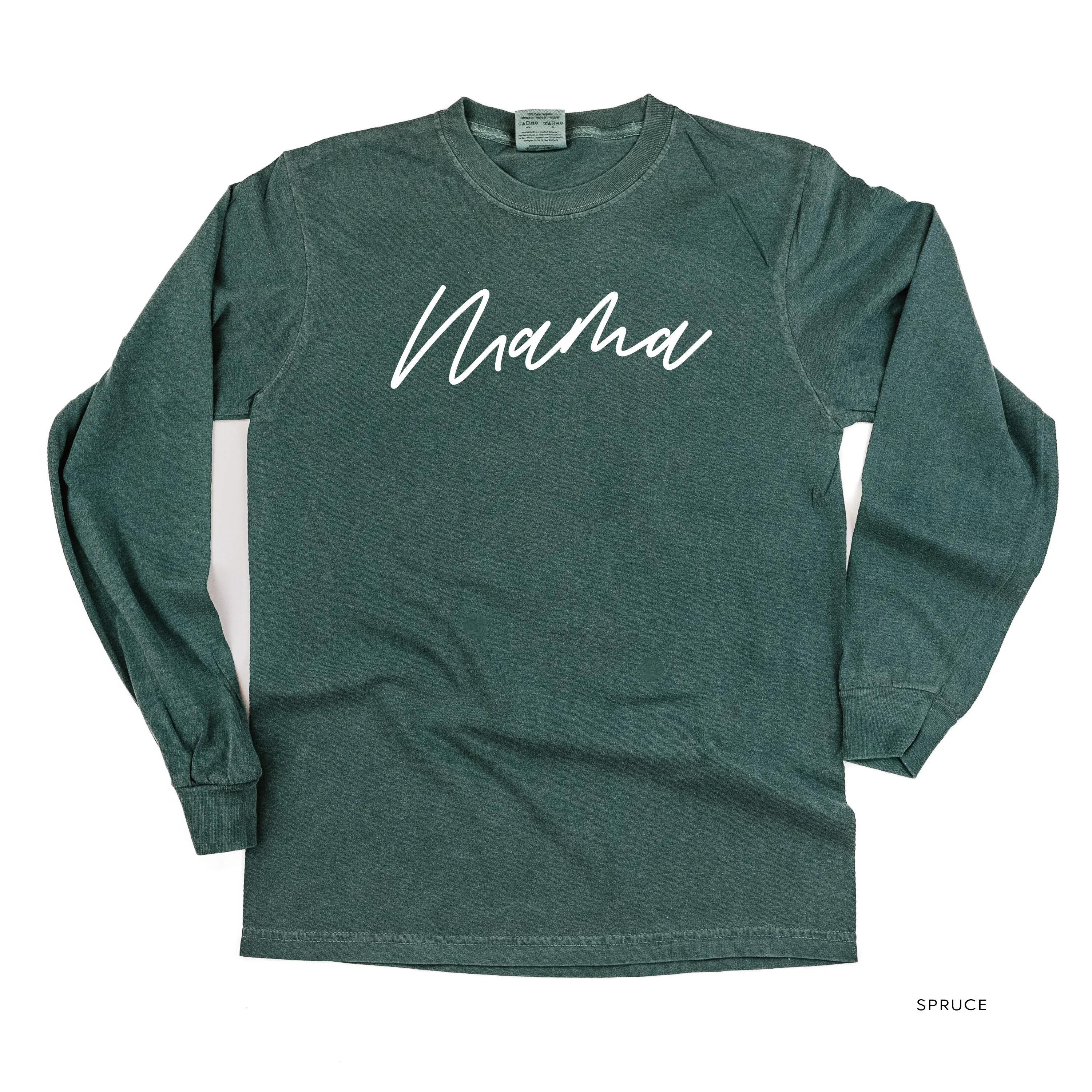 Mama (Cursive) - Basics Collection - LONG SLEEVE Comfort Colors Tee