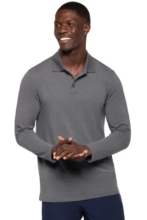 Men's Coppitt Long Sleeve Weekend Polo  | Charcoal Heather