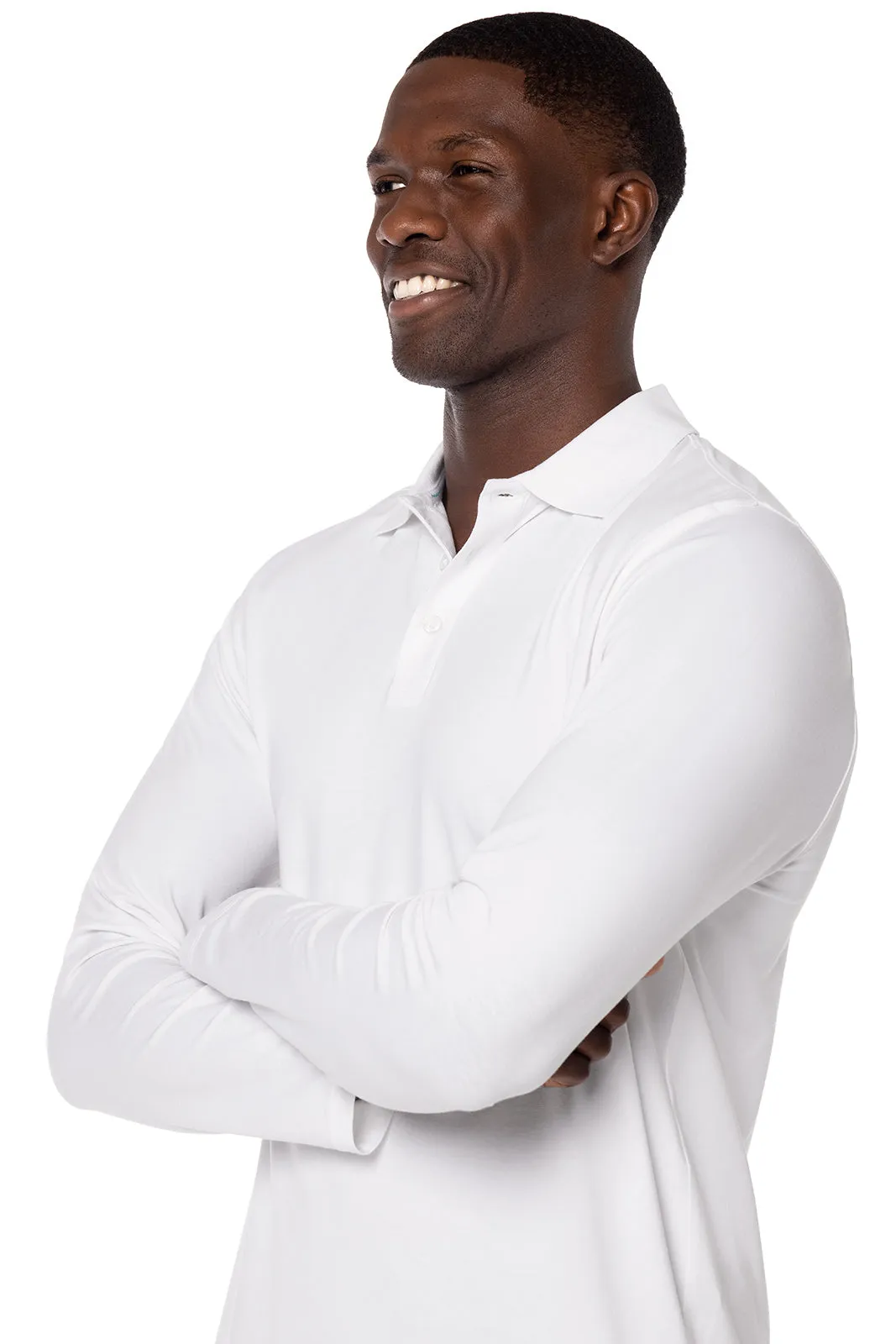 Men's Coppitt Long Sleeve Weekend Polo | White