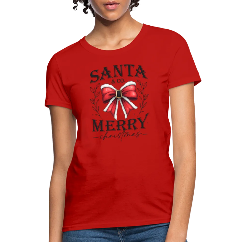 Merry Christmas Santa & Co Women's Contoured T-Shirt