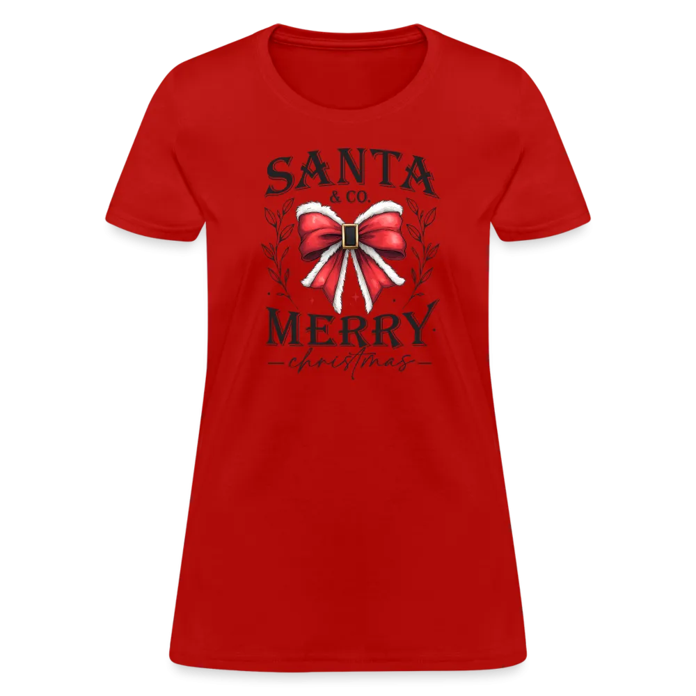 Merry Christmas Santa & Co Women's Contoured T-Shirt