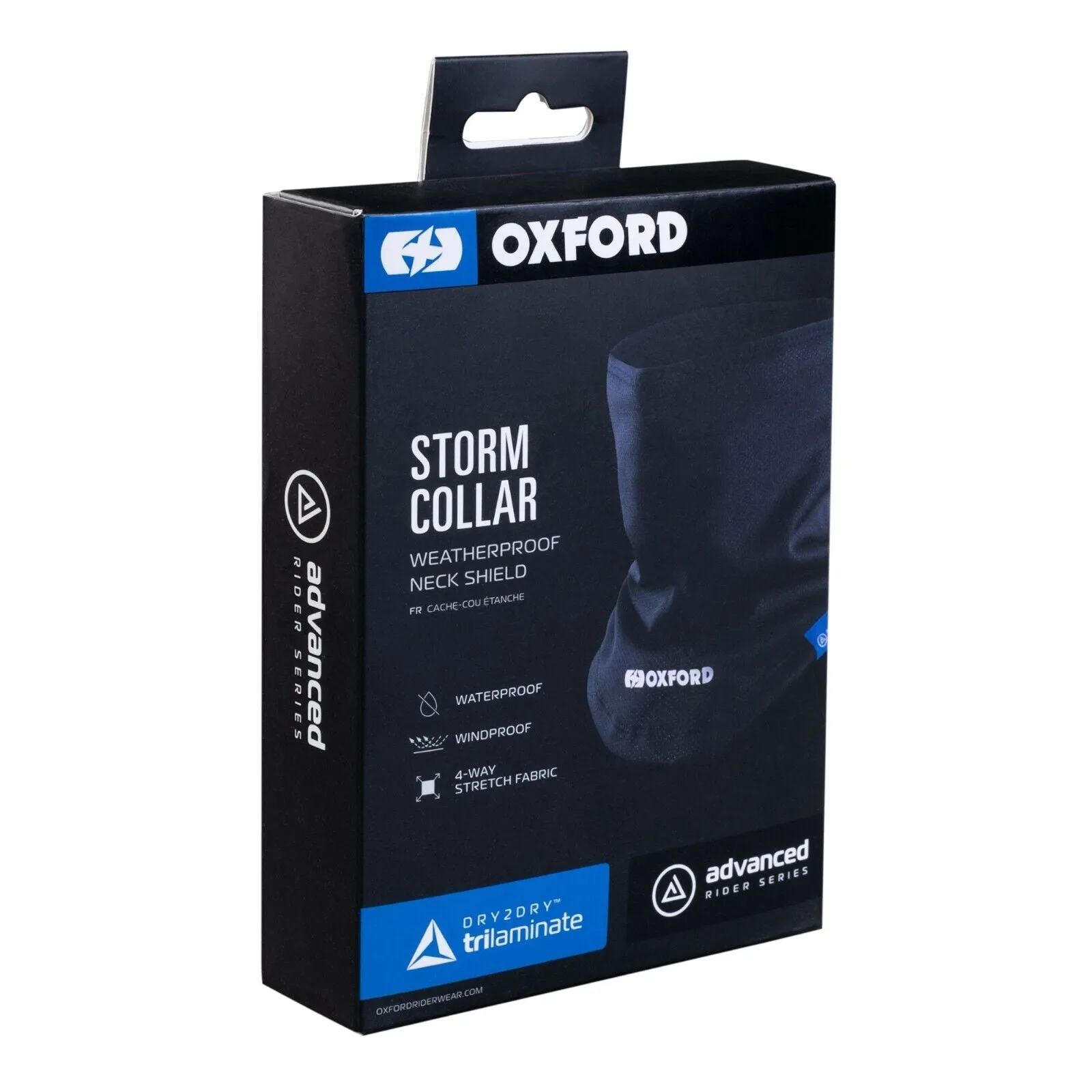 Oxford Advanced Wind Proof Waterproof Storm Collar Neck Tube Mask - Black