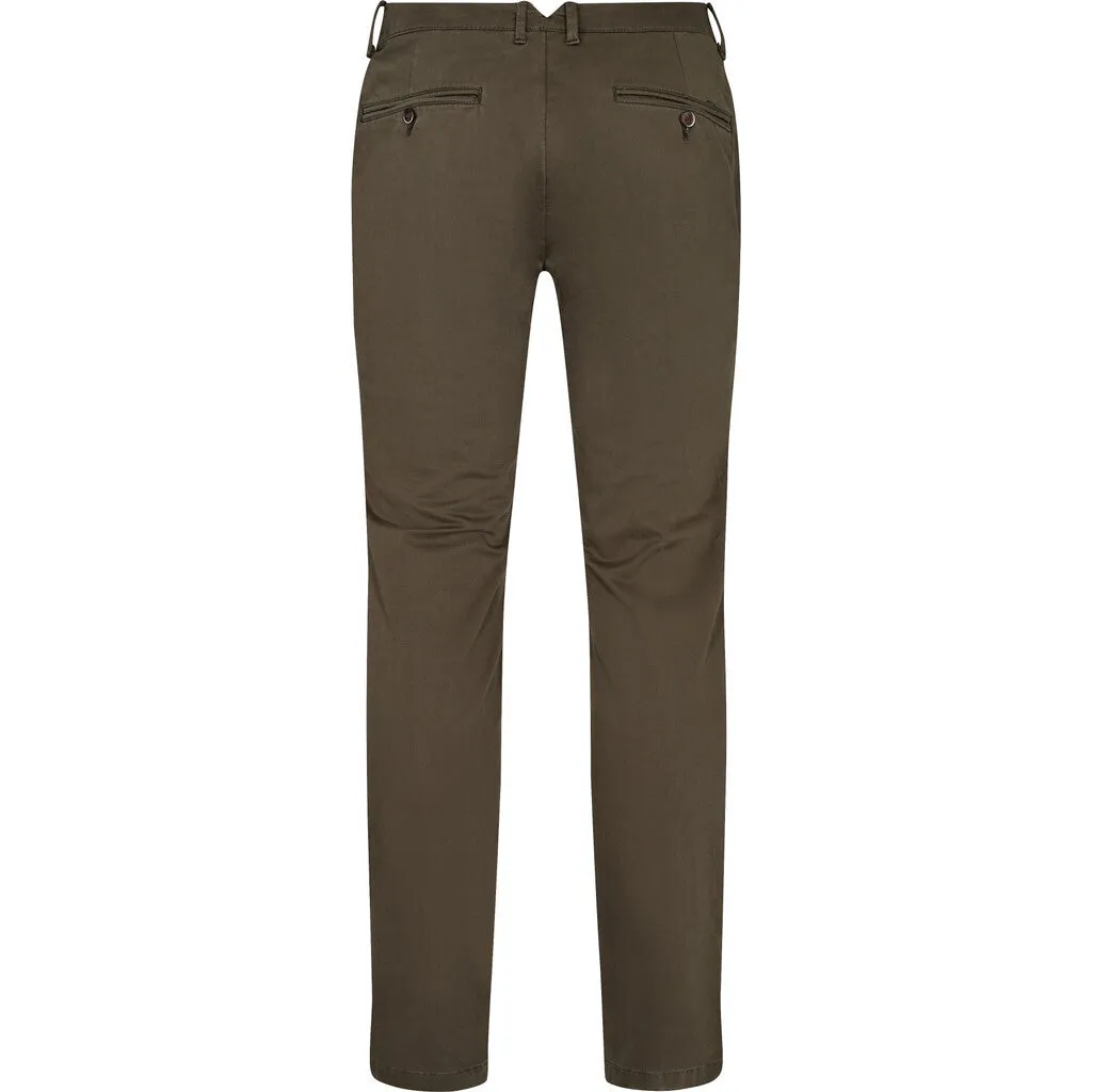 Pio Cotton Stretch Chino - AGR Army Green