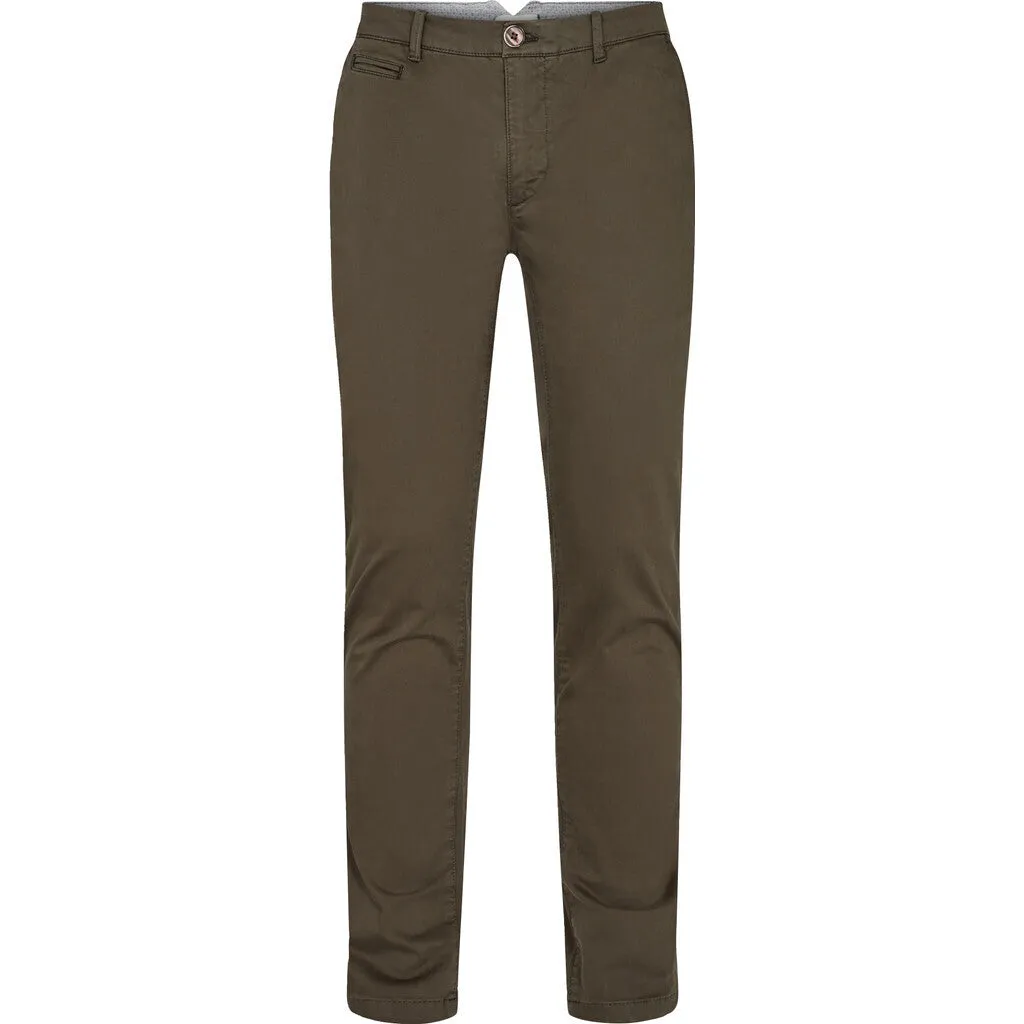 Pio Cotton Stretch Chino - AGR Army Green