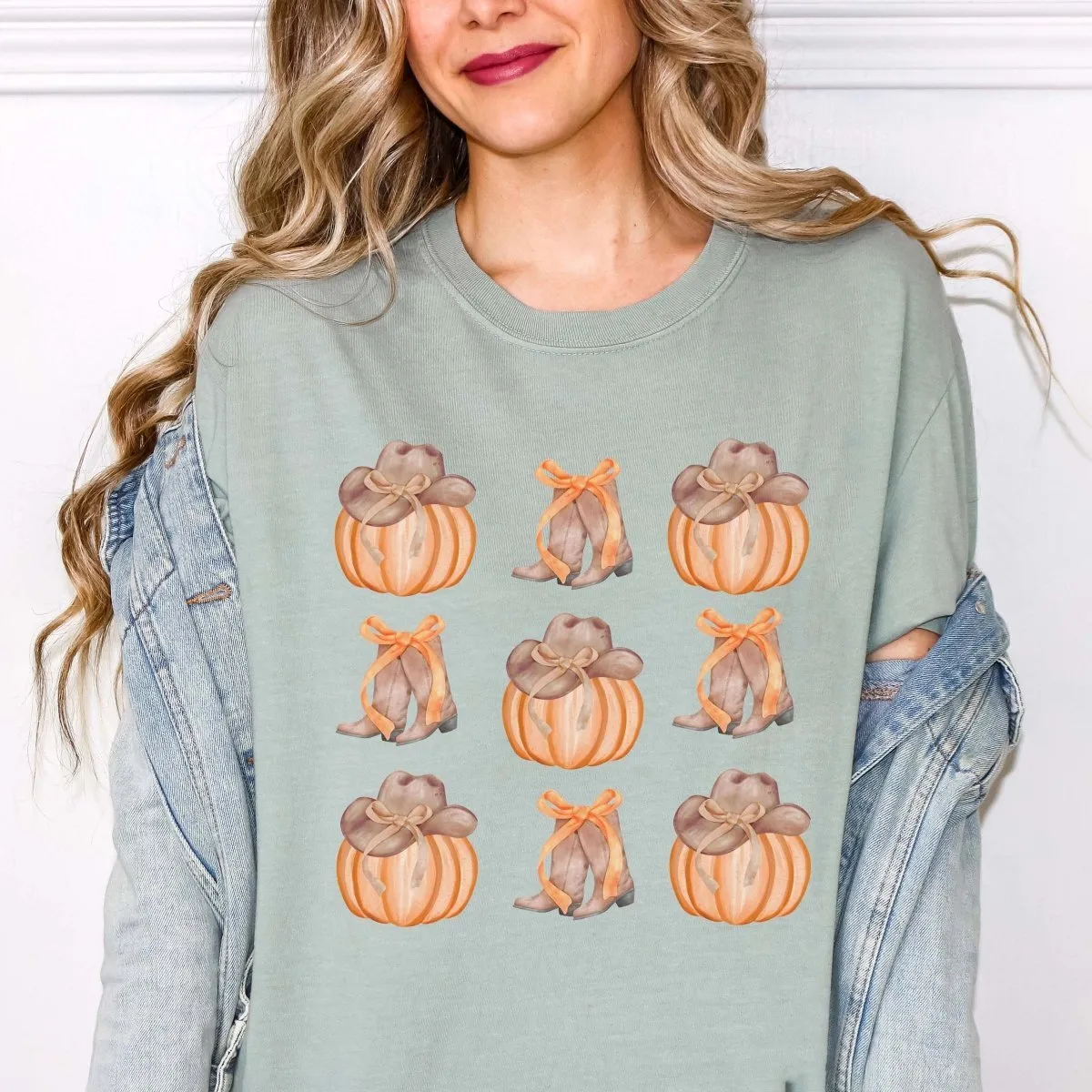 Pumpkin Country Collage Comfort Color Wholesale Tee - Popular