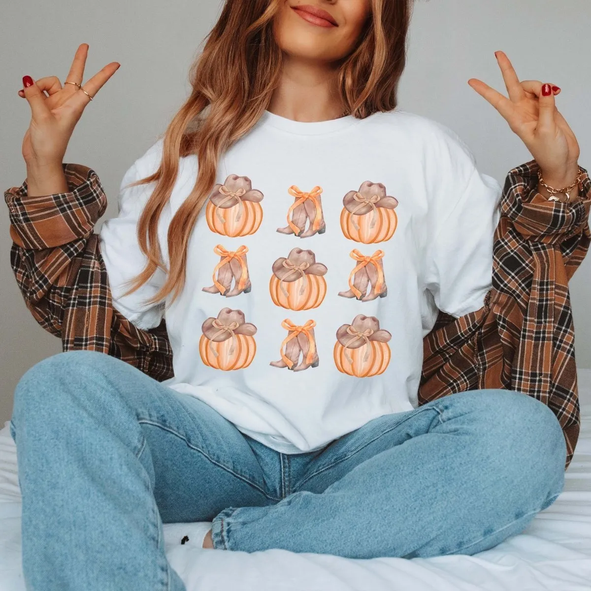 Pumpkin Country Collage Comfort Color Wholesale Tee - Popular