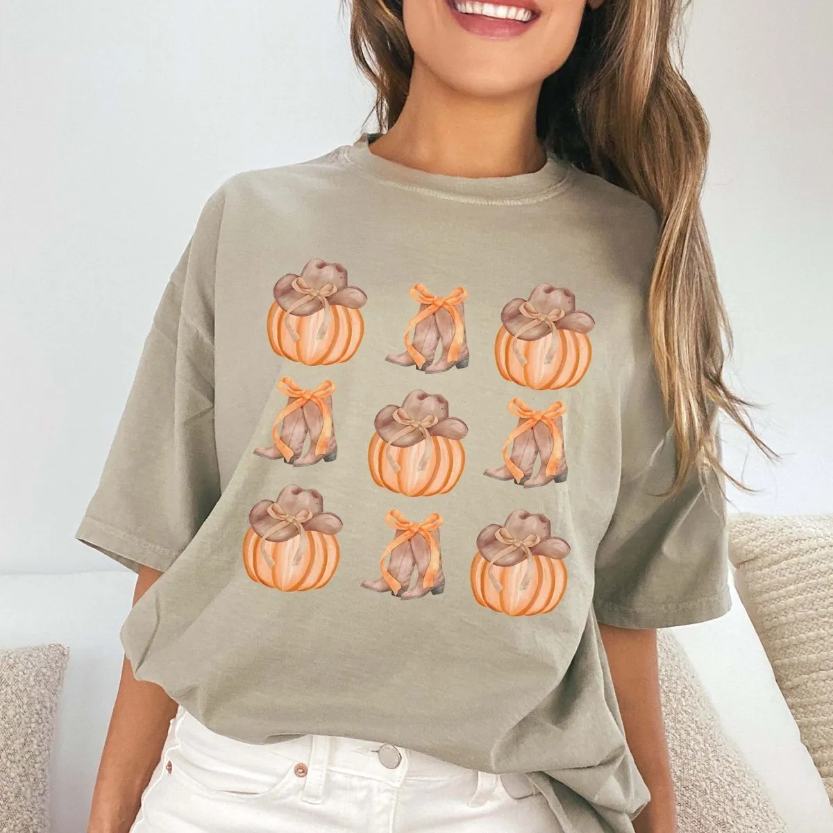 Pumpkin Country Collage Comfort Color Wholesale Tee - Popular