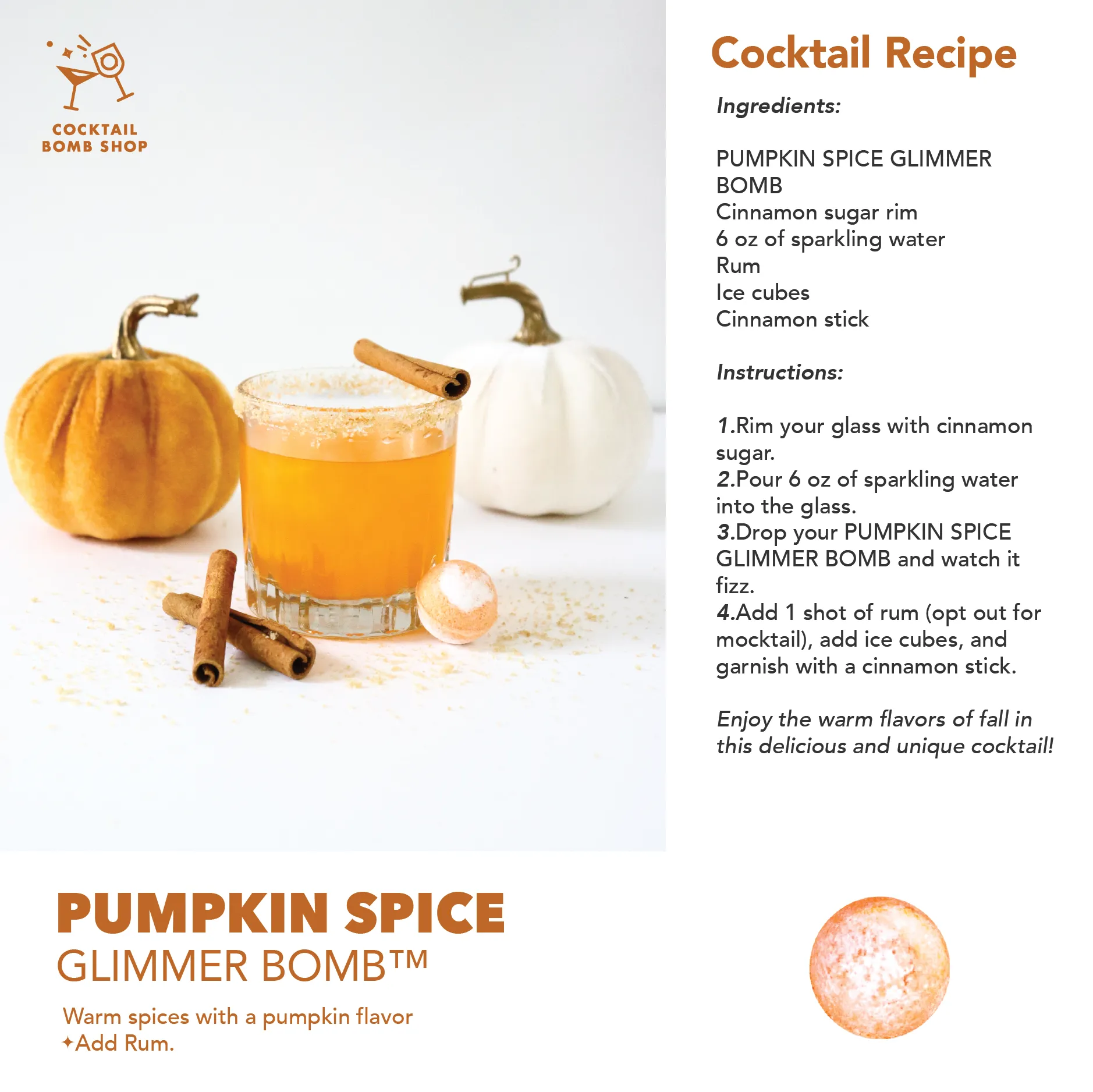 PUMPKIN SPICE - COCKTAIL BOMB