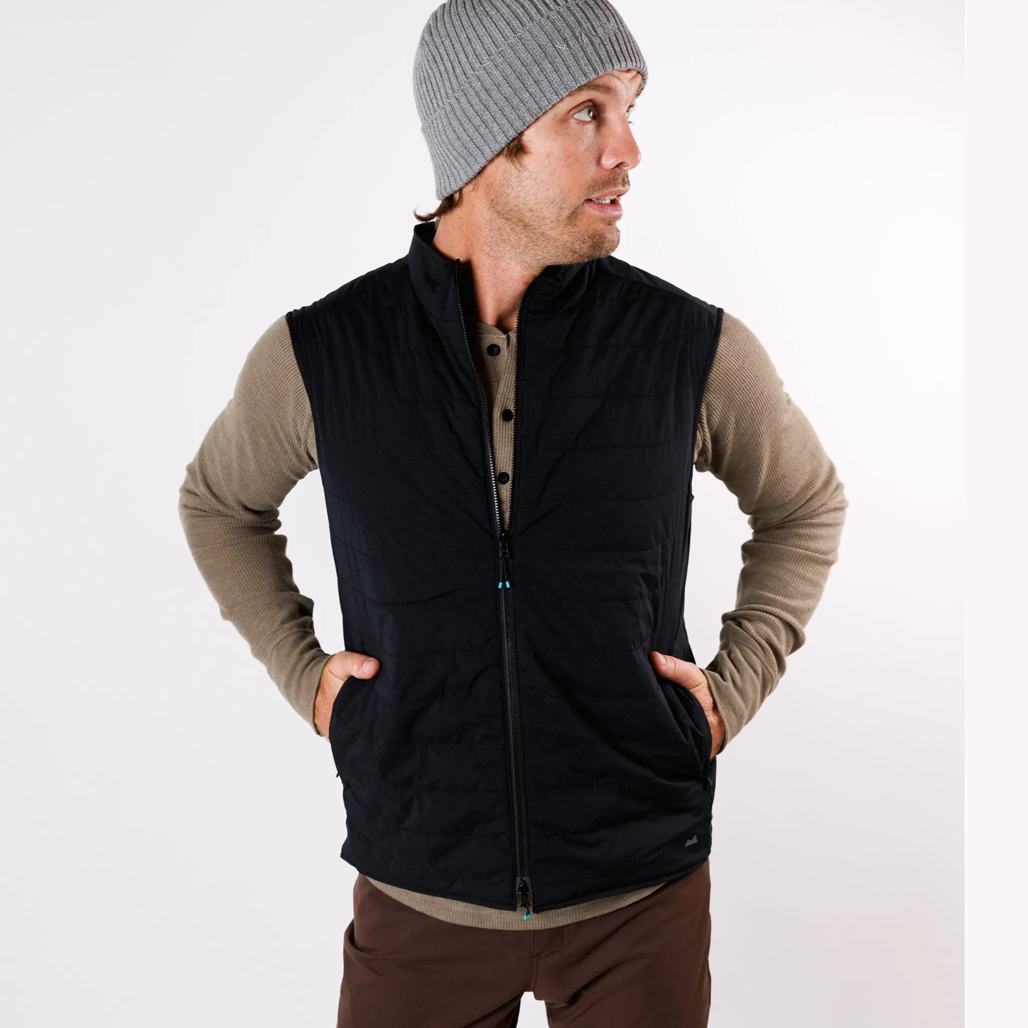 Reversible Insulated Vest in Black