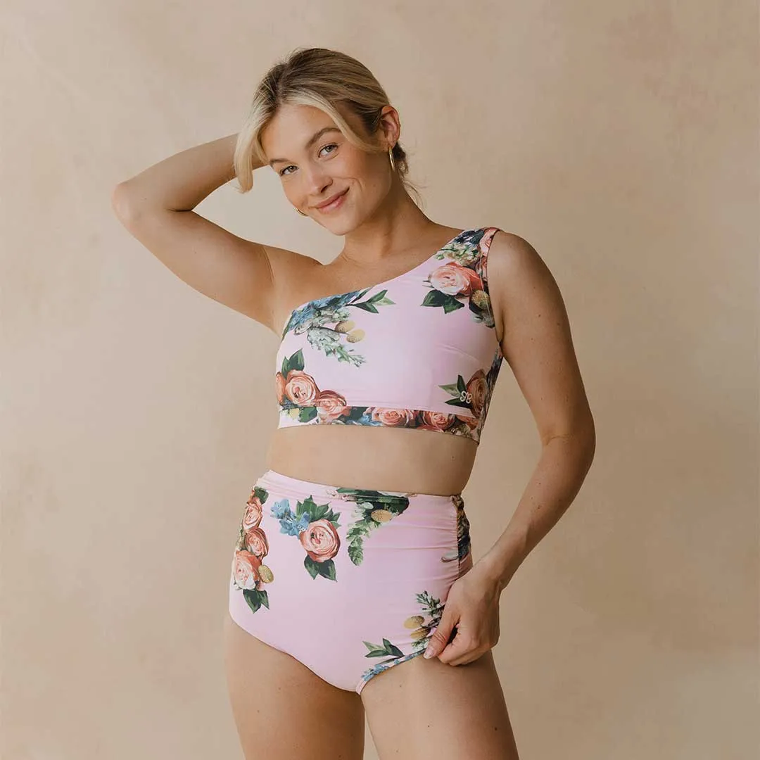 Rose Pink Icon Swim Crop