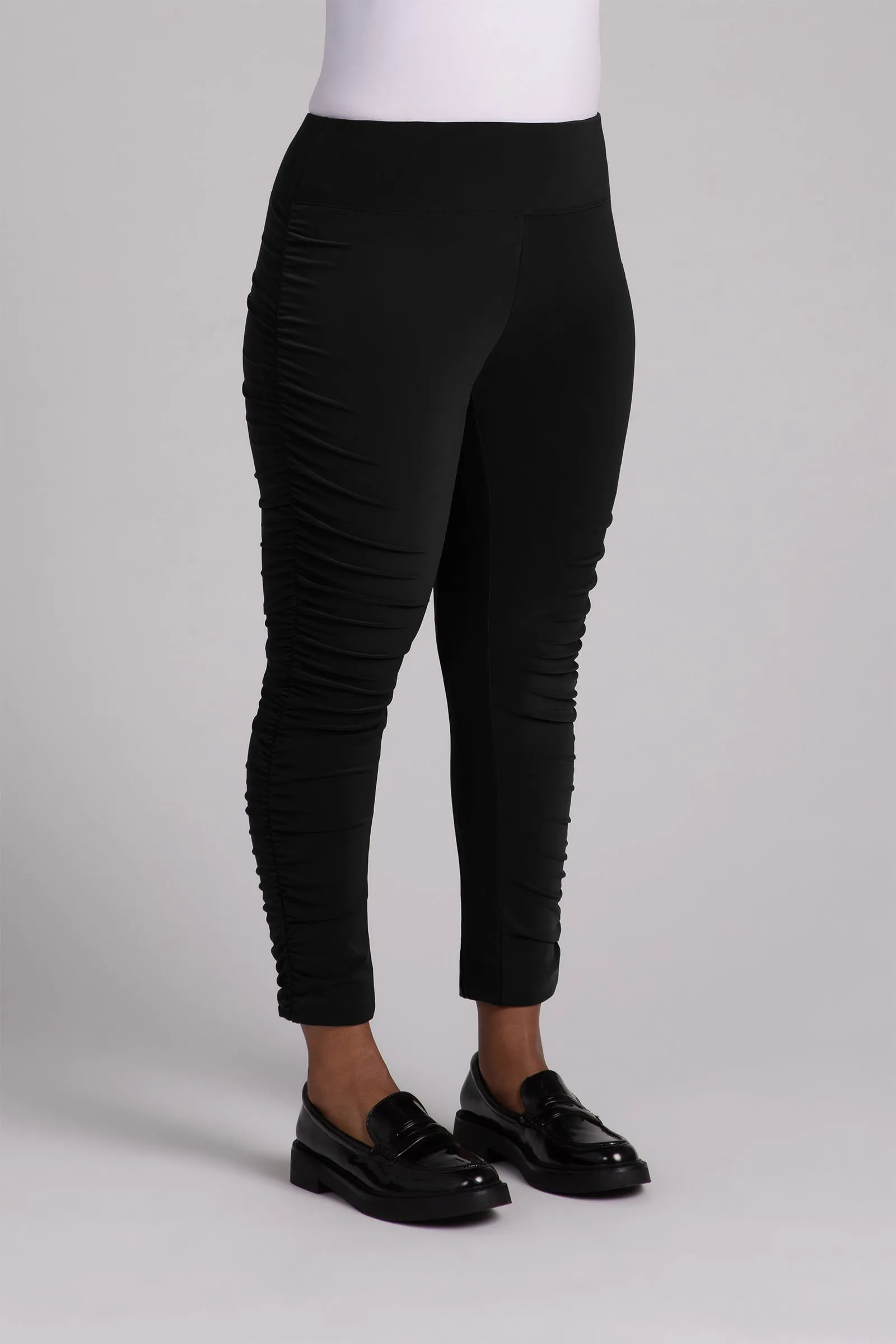 Ruched Skinny Pant | Black