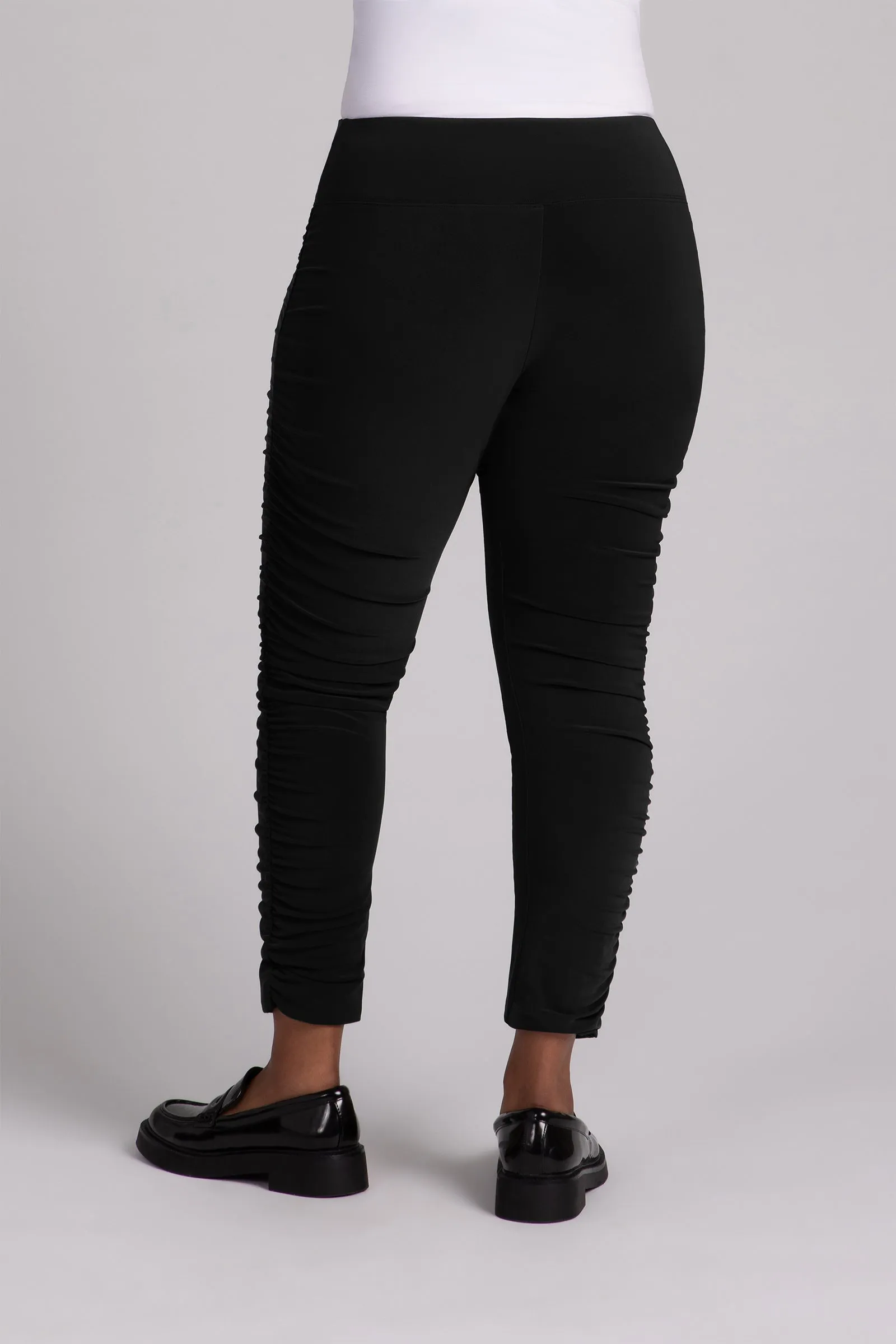 Ruched Skinny Pant | Black