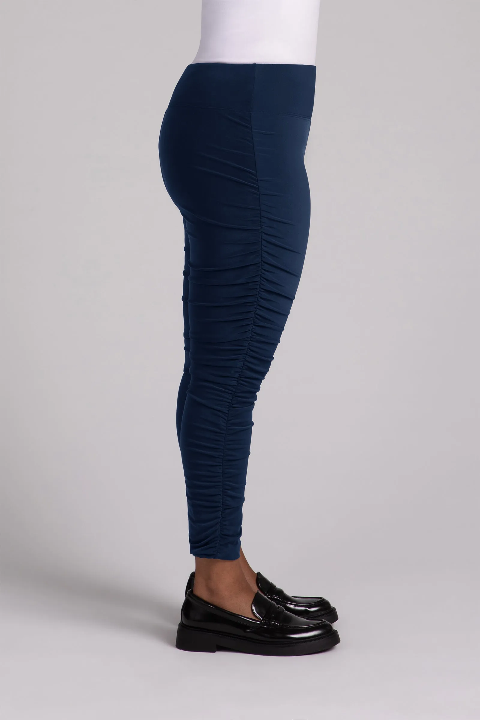 Ruched Skinny Pant | Navy