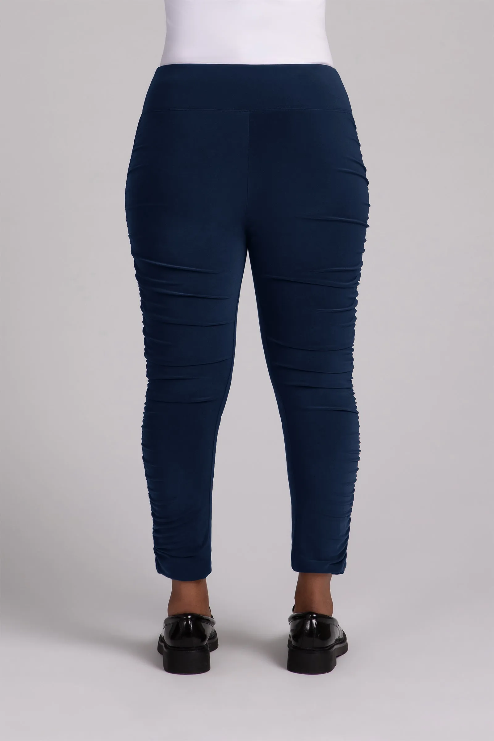 Ruched Skinny Pant | Navy