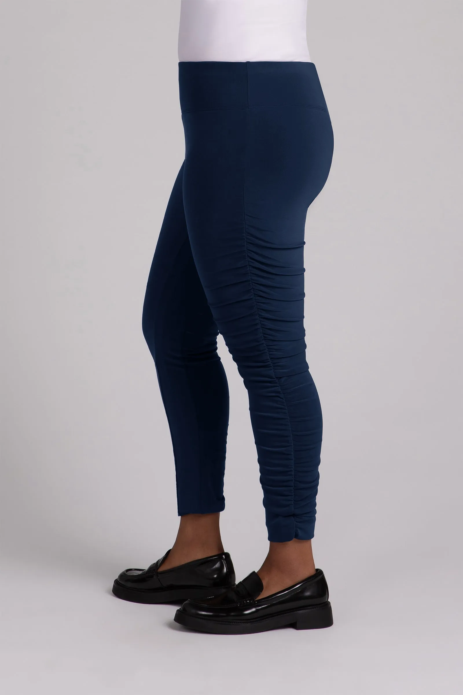 Ruched Skinny Pant | Navy