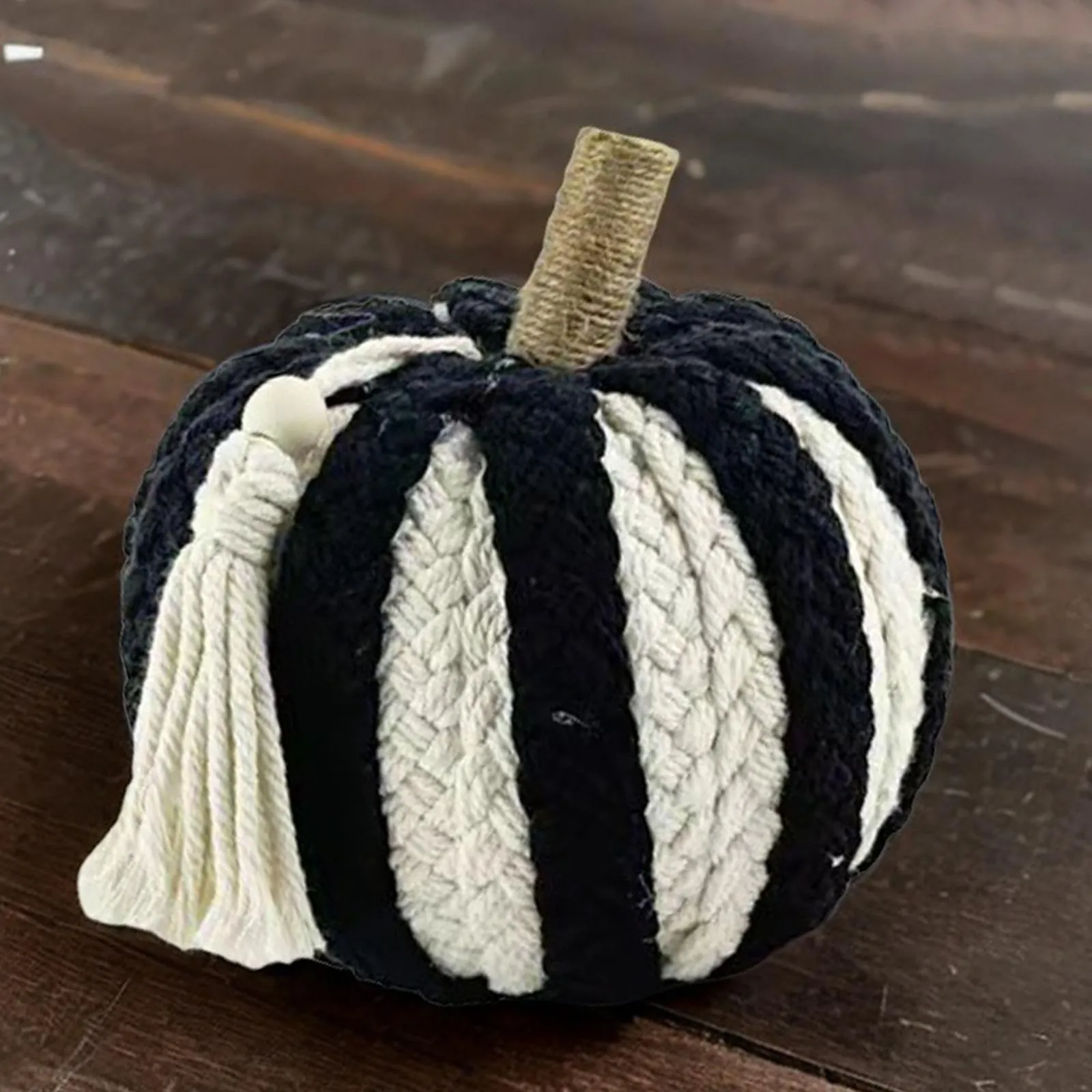 Rustic Harvest Cotton Pumpkins | Cozy Thanksgiving & Fall Home Decor | Handwoven Autumn Centerpieces