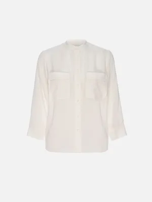 Scallop Trim Shirt -- Cream