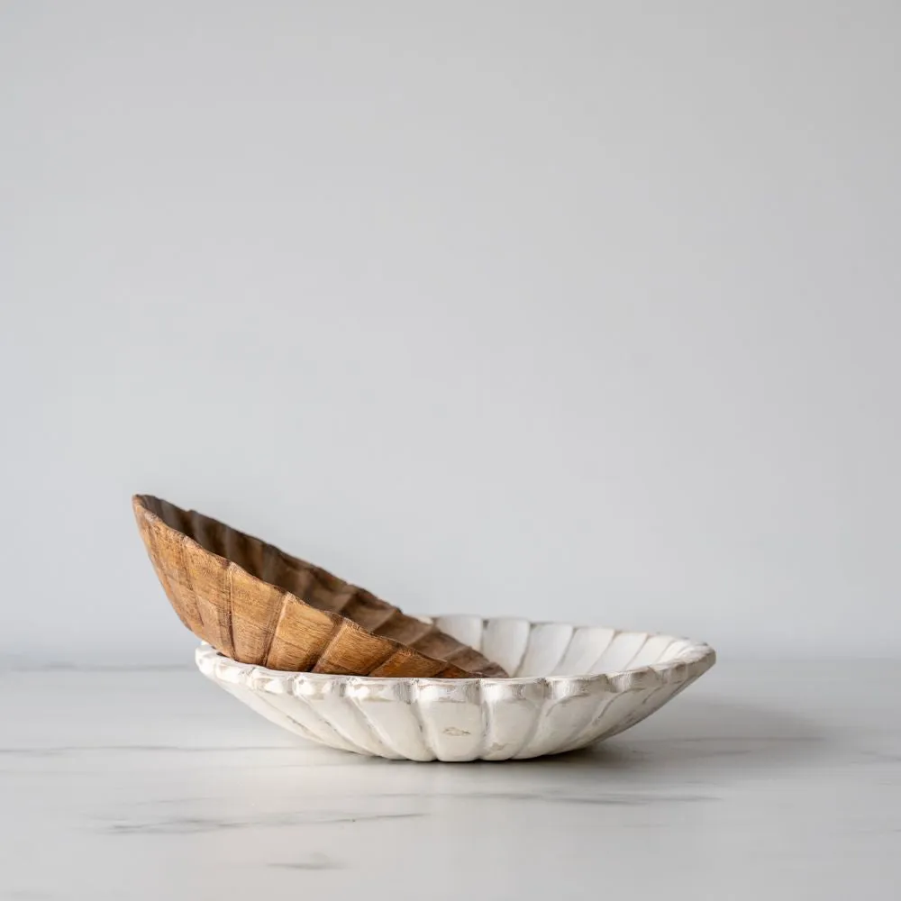 Scalloped Edge Mango Wood Dish