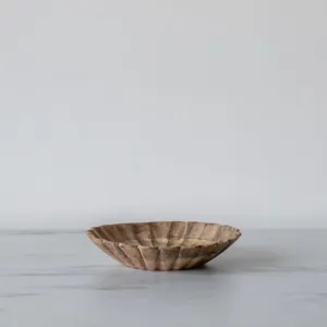 Scalloped Edge Mango Wood Dish