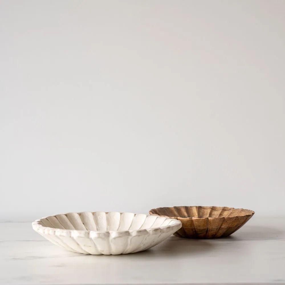 Scalloped Edge Mango Wood Dish