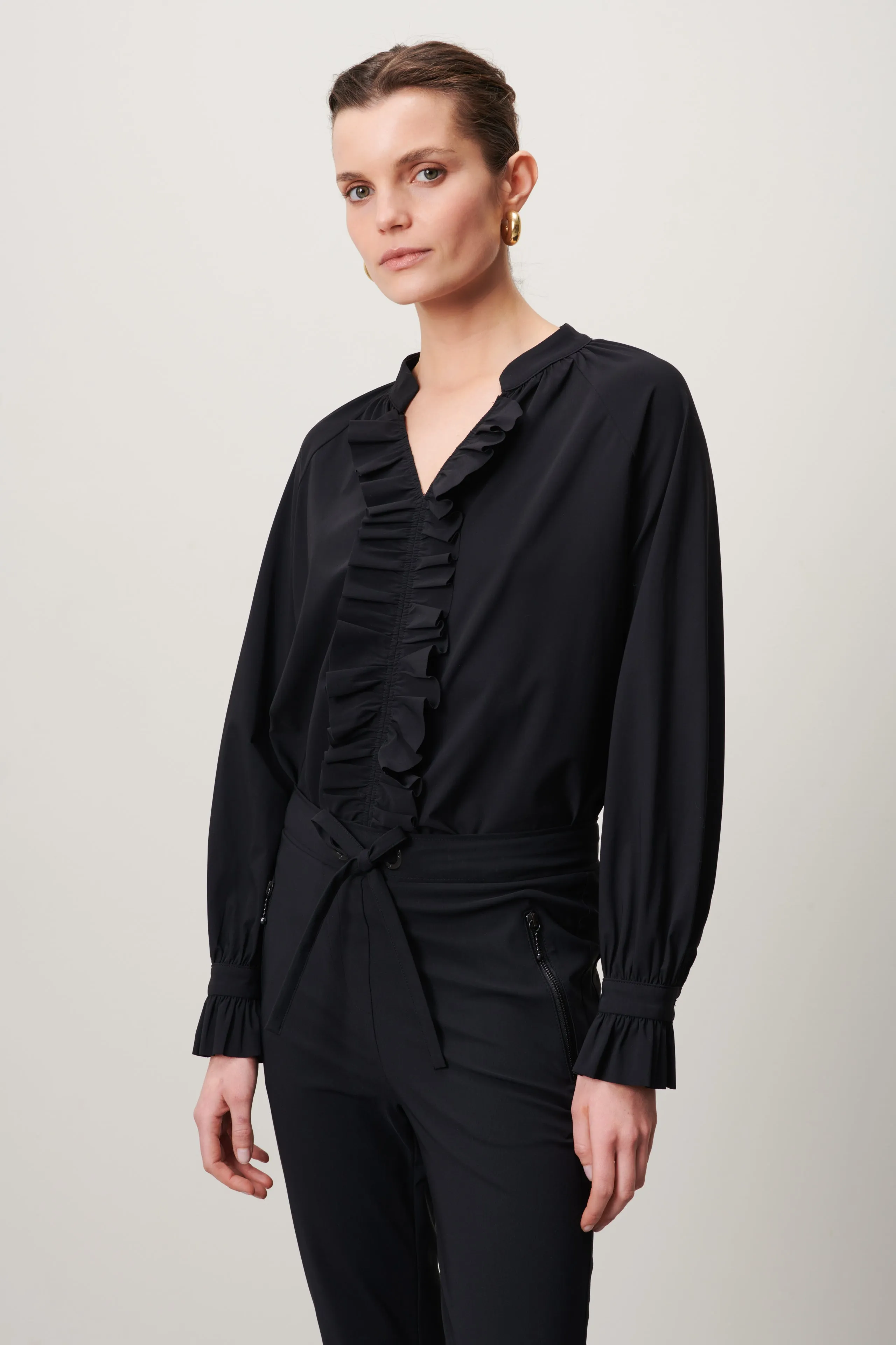 Selina Blouse Technical Jersey | Black