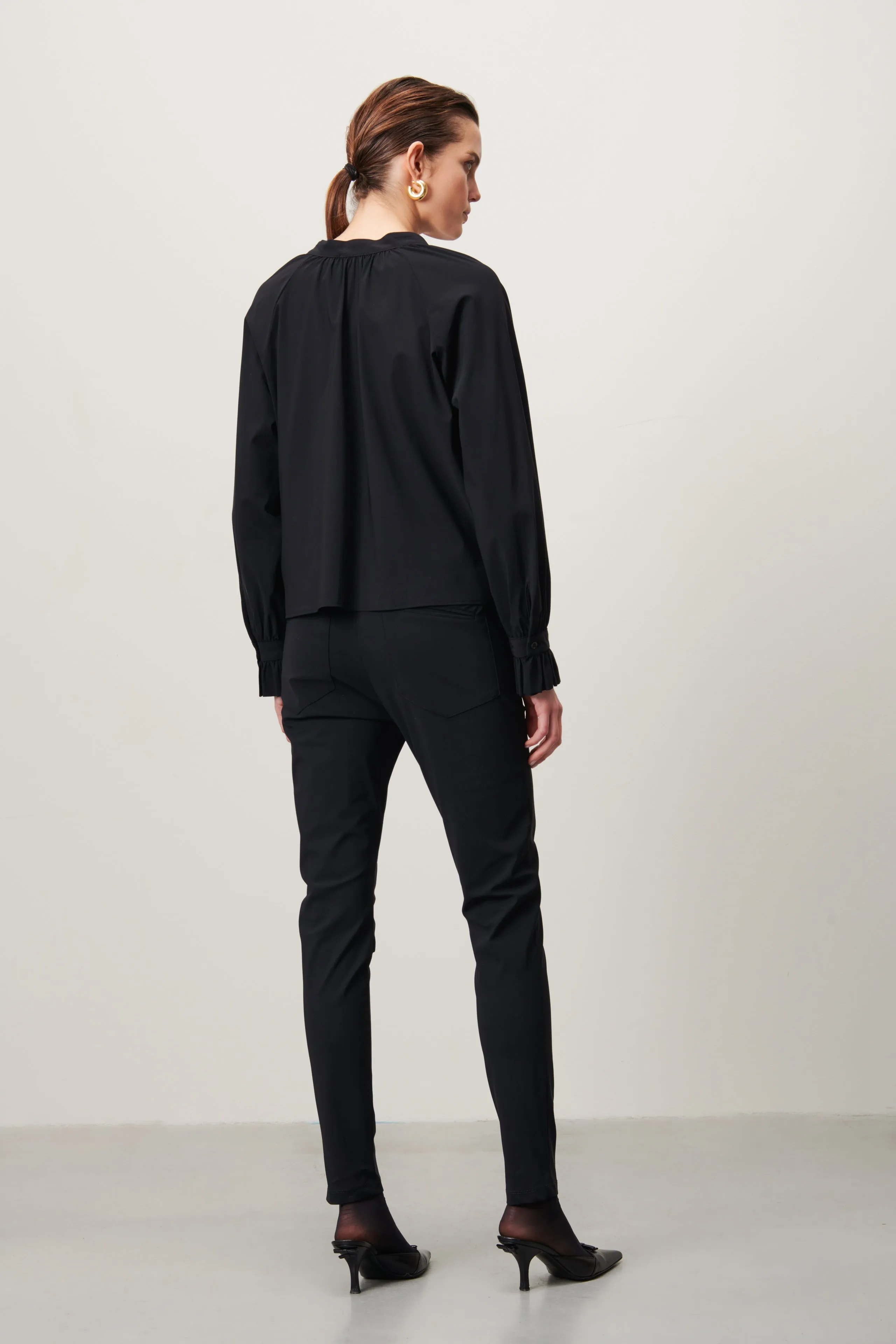 Selina Blouse Technical Jersey | Black