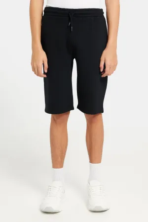 Senior Boys Black Active Shorts