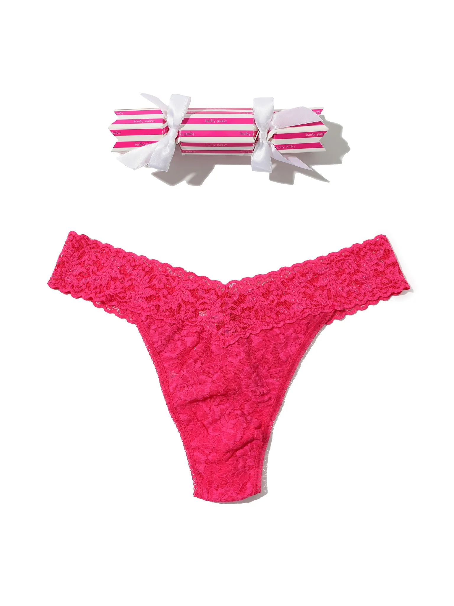 Signature Lace Original Rise Thong Holiday Cracker Morning Glory Pink