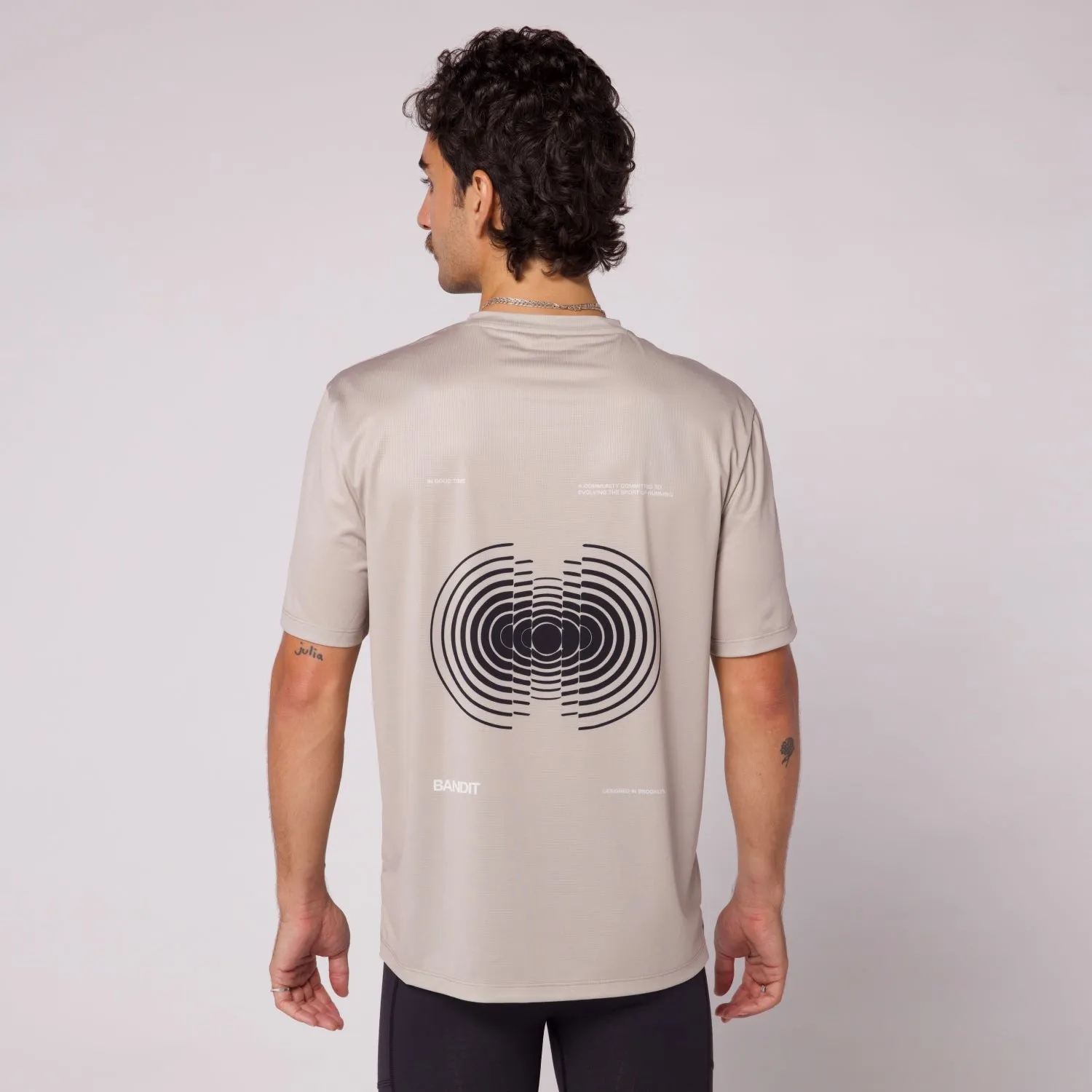 Sliced Spiral Drift™ Performance Tee - Stone