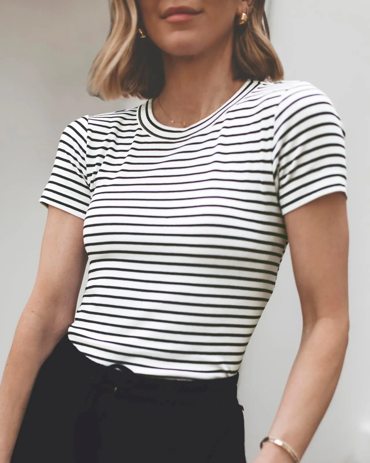 Splendid x @Cellajaneblog Stripe Crew Tee