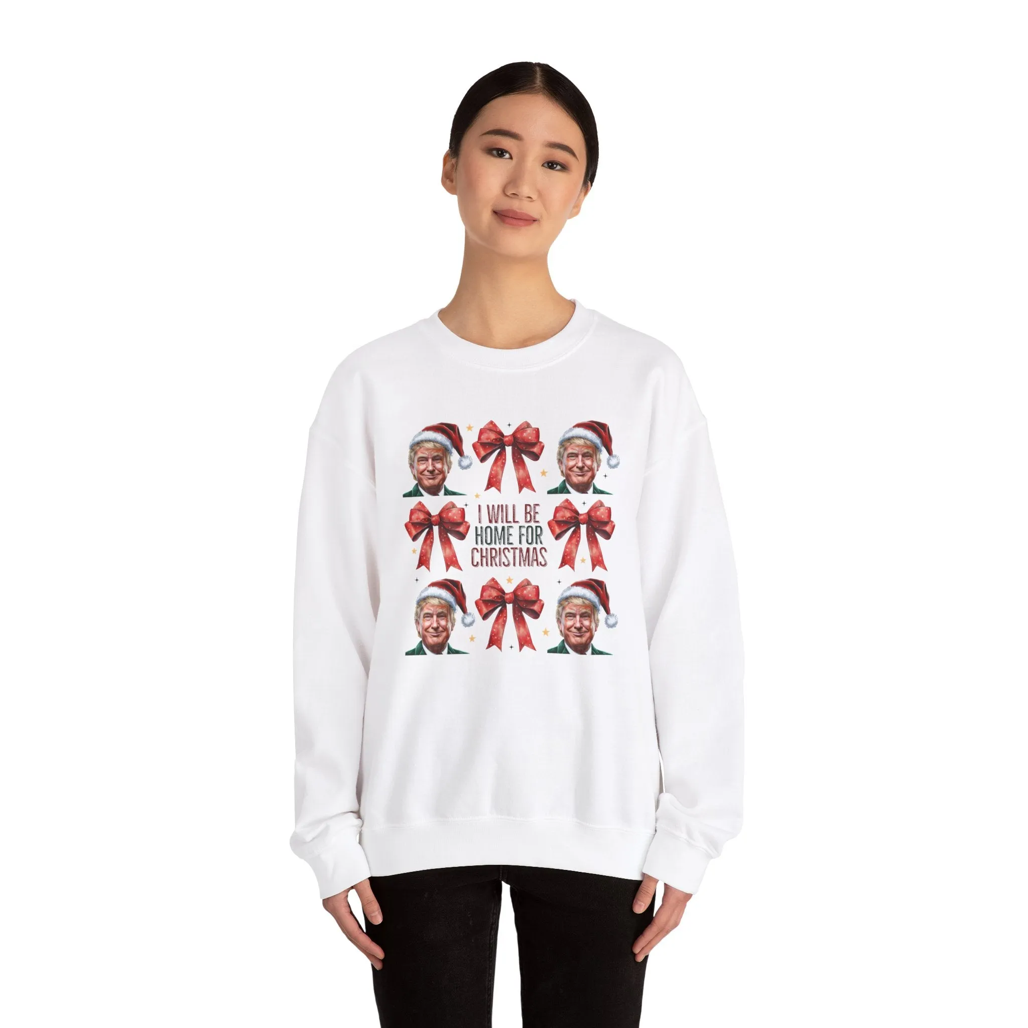 Trump Santa & Bow Coquette Sweatshirt