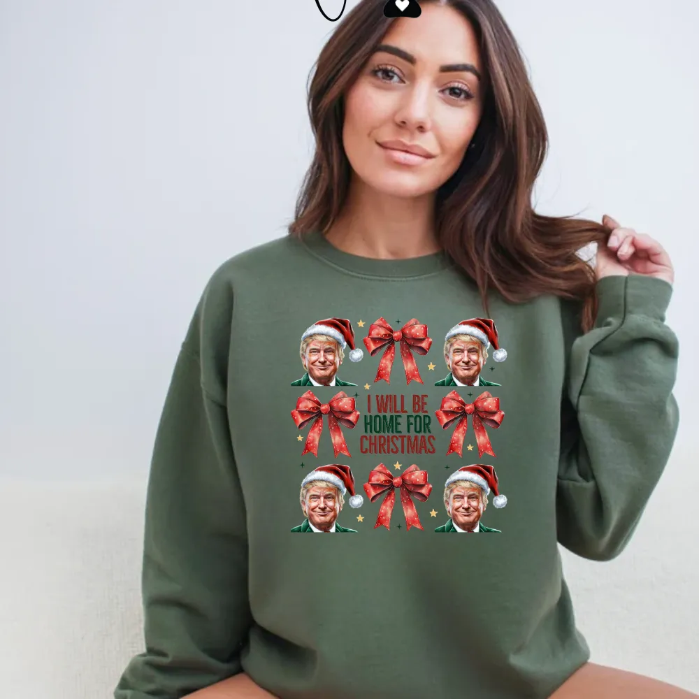 Trump Santa & Bow Coquette Sweatshirt