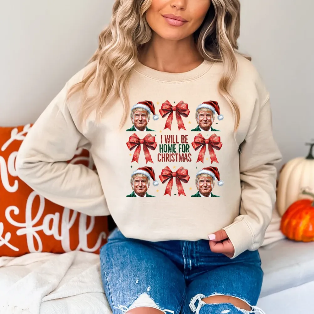 Trump Santa & Bow Coquette Sweatshirt