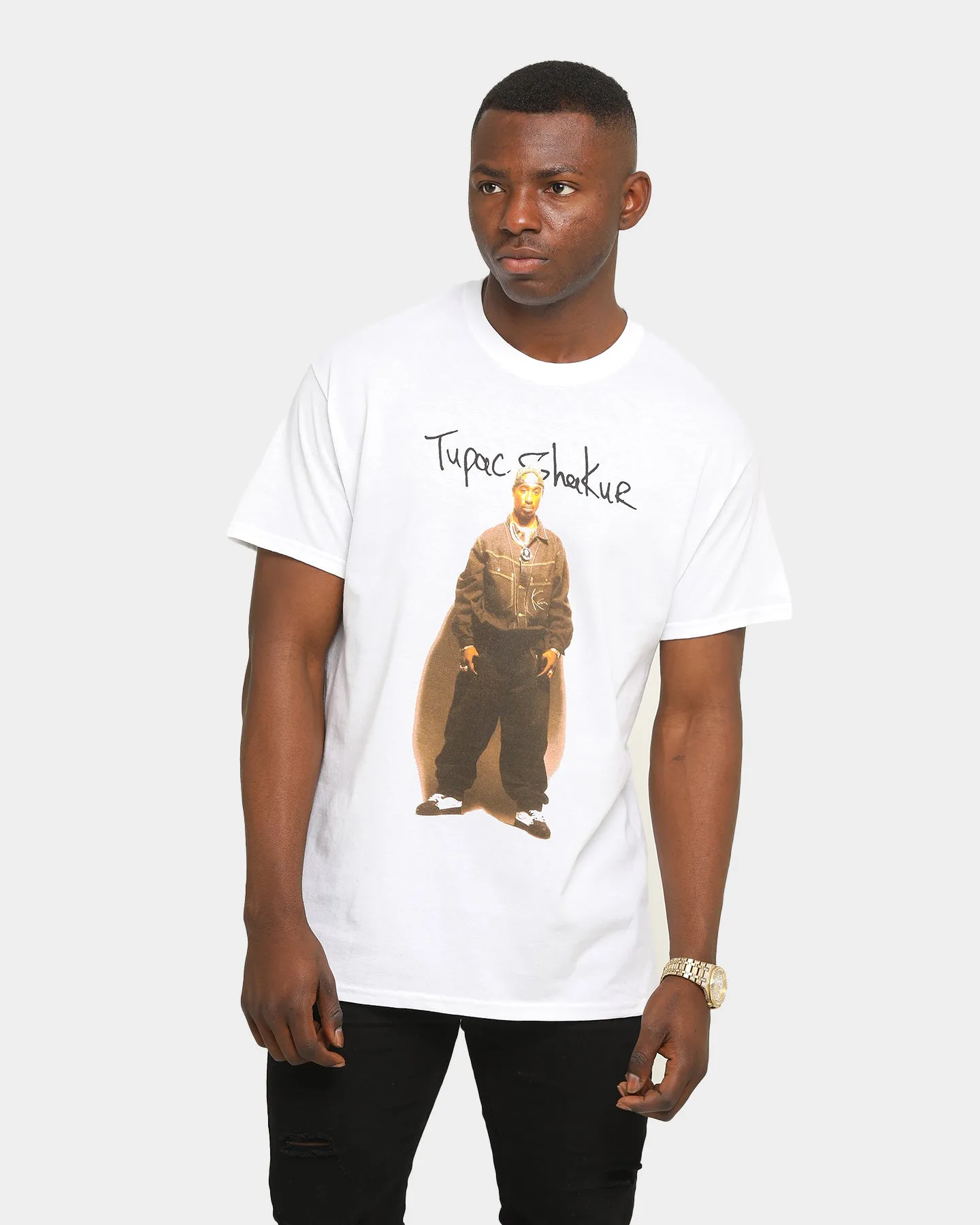 Tupac Icon Short Sleeve T-Shirt White