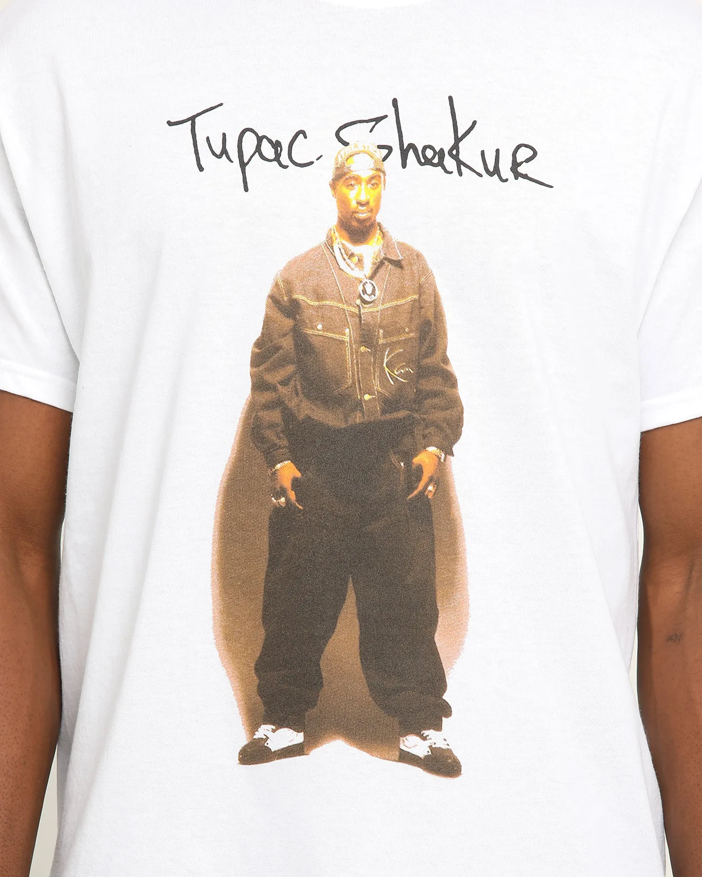 Tupac Icon Short Sleeve T-Shirt White