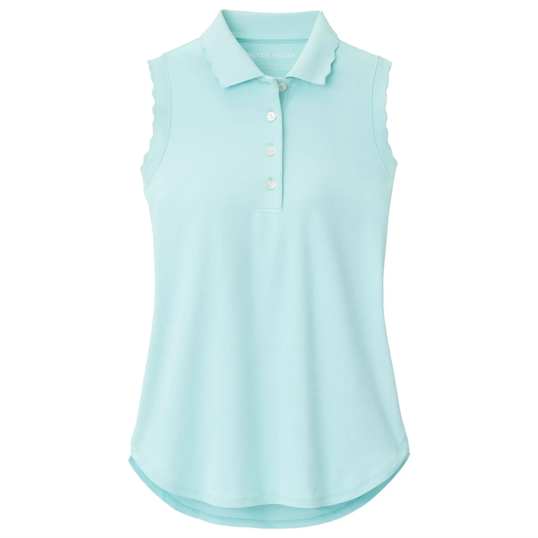 Womens Opal Sleeveless Stretch Jersey Polo Celeste - SS24